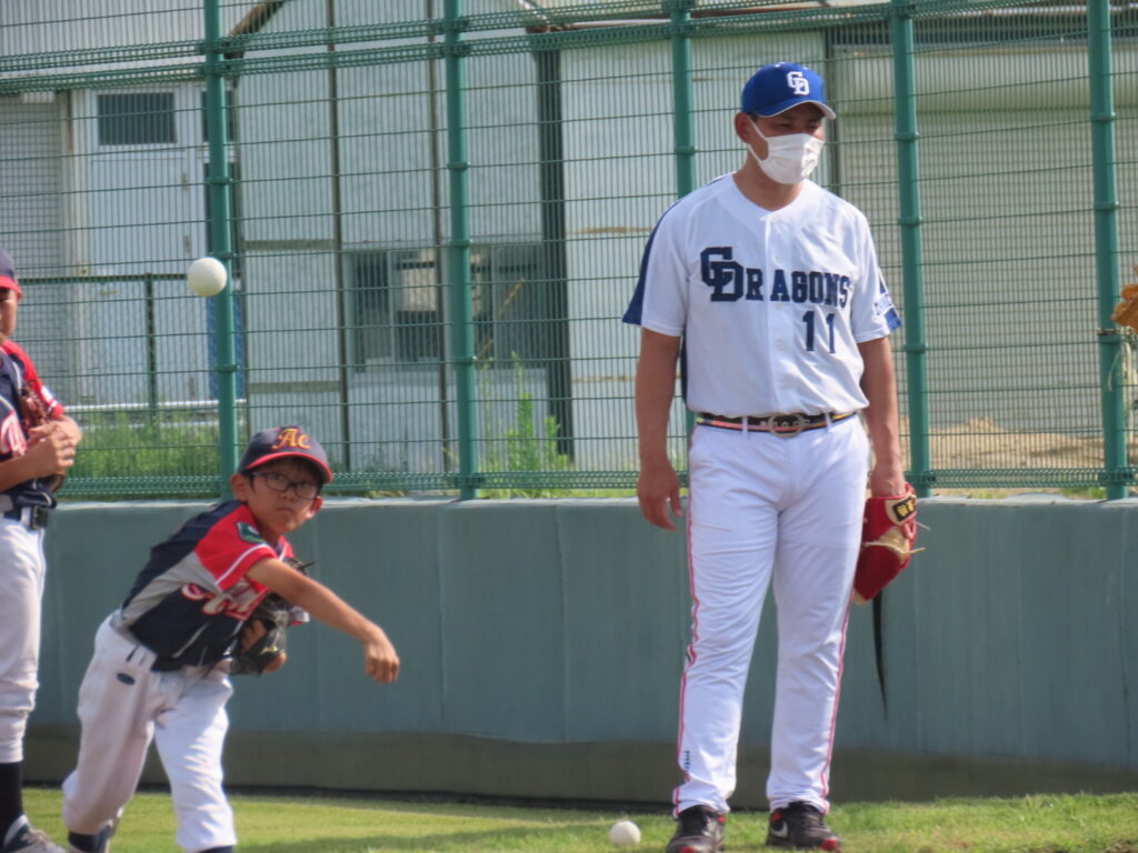 創立50周年記念事業 川上憲伸野球教室開催 浅野町チャレンジャー